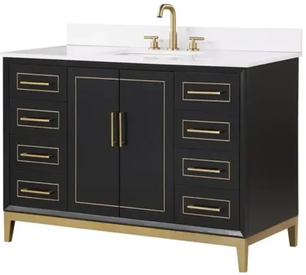 Gracie 48" Single Sink Bathroom Vanity - BEMMA Design - Black