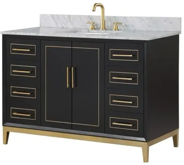 Gracie 48" Single Sink Bathroom Vanity - BEMMA Design - Black