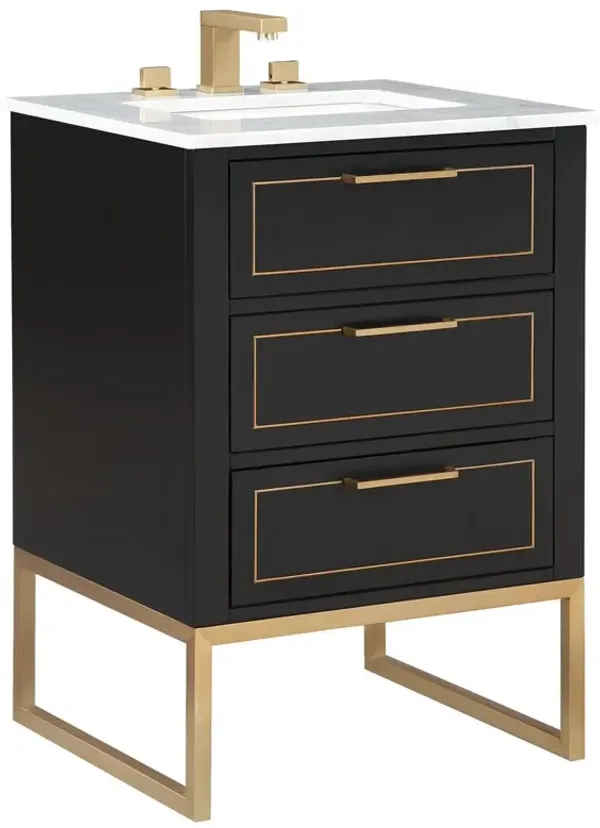 Markham 24" Single Sink Bathroom Vanity - BEMMA Design - Black