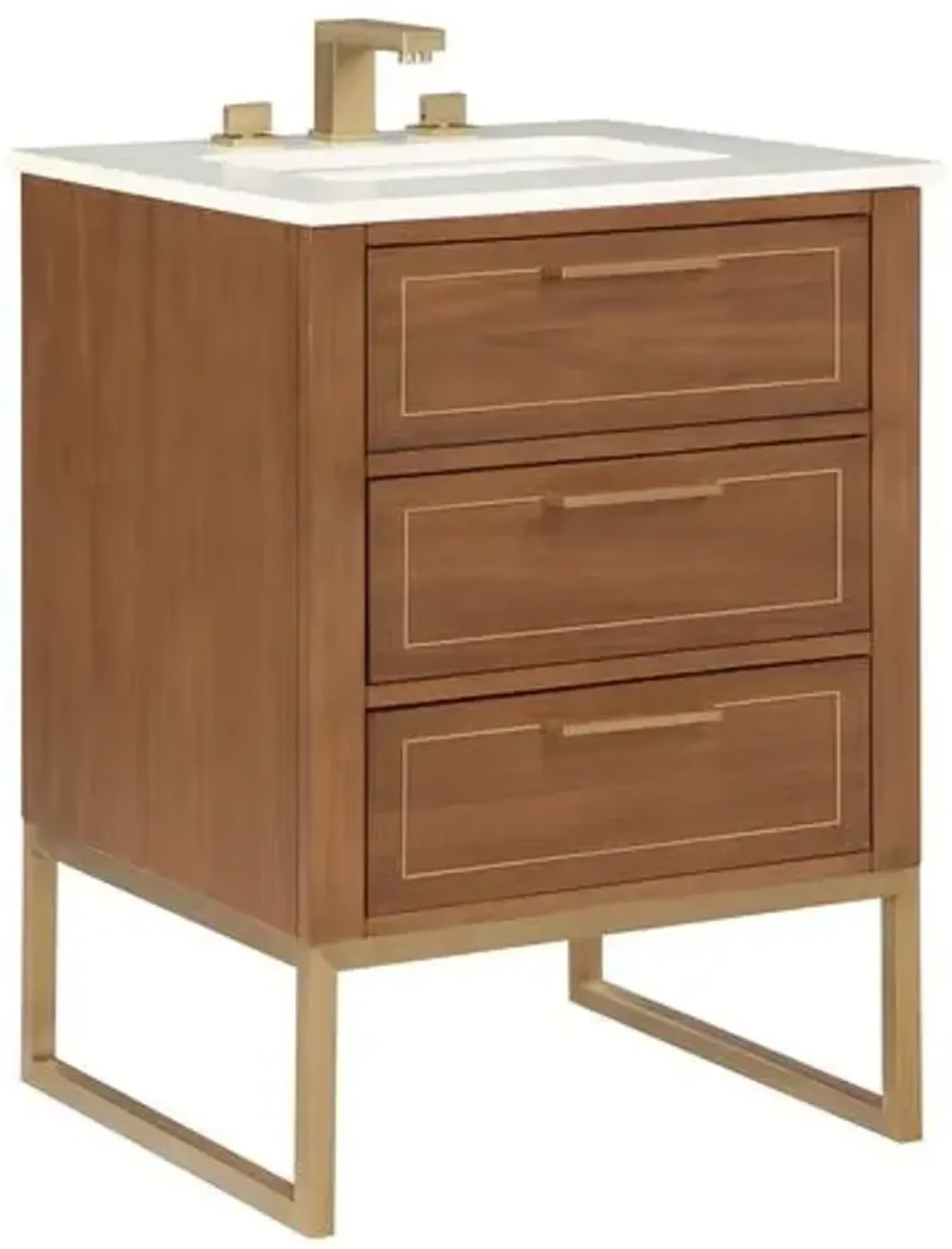 Markham 24" Single Sink Bathroom Vanity - BEMMA Design - Brown