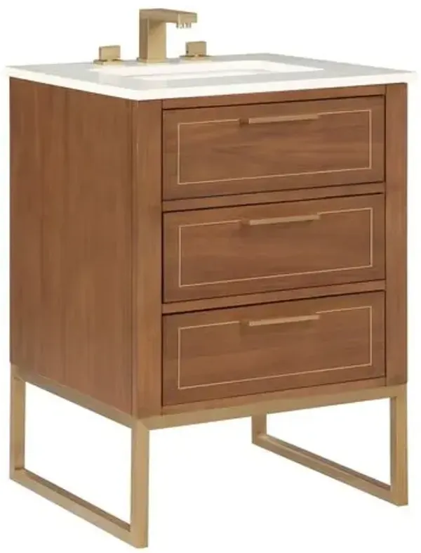 Markham 24" Single Sink Bathroom Vanity - BEMMA Design - Brown