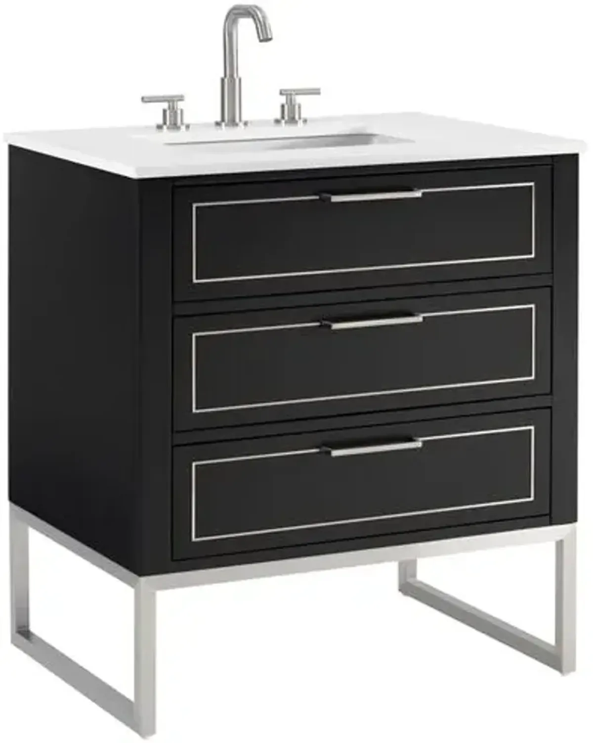 Markham 30" Single Sink Bathroom Vanity - BEMMA Design - Black