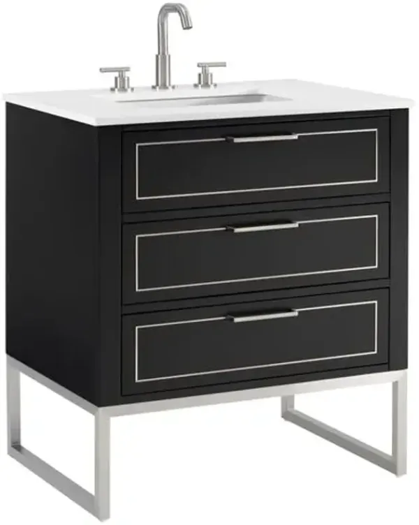 Markham 30" Single Sink Bathroom Vanity - BEMMA Design - Black