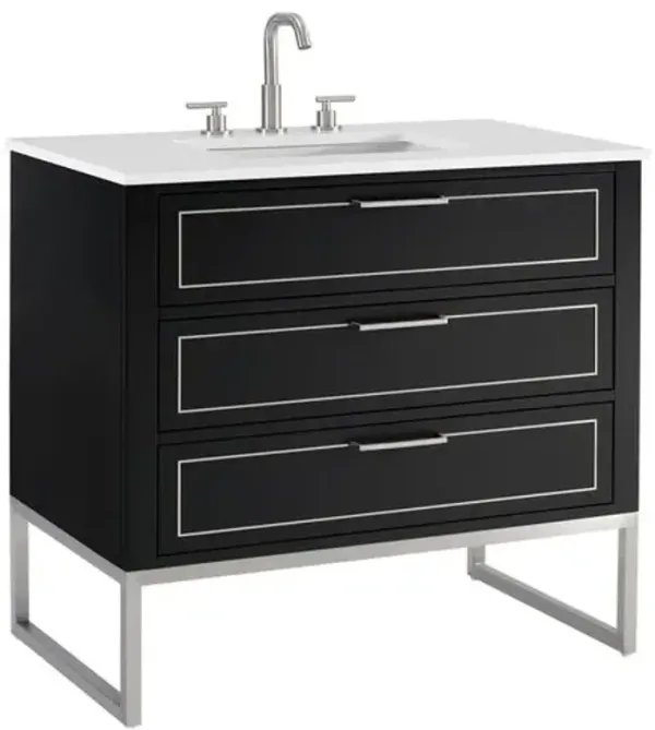 Markham 36" Single Sink Bathroom Vanity - BEMMA Design - Black