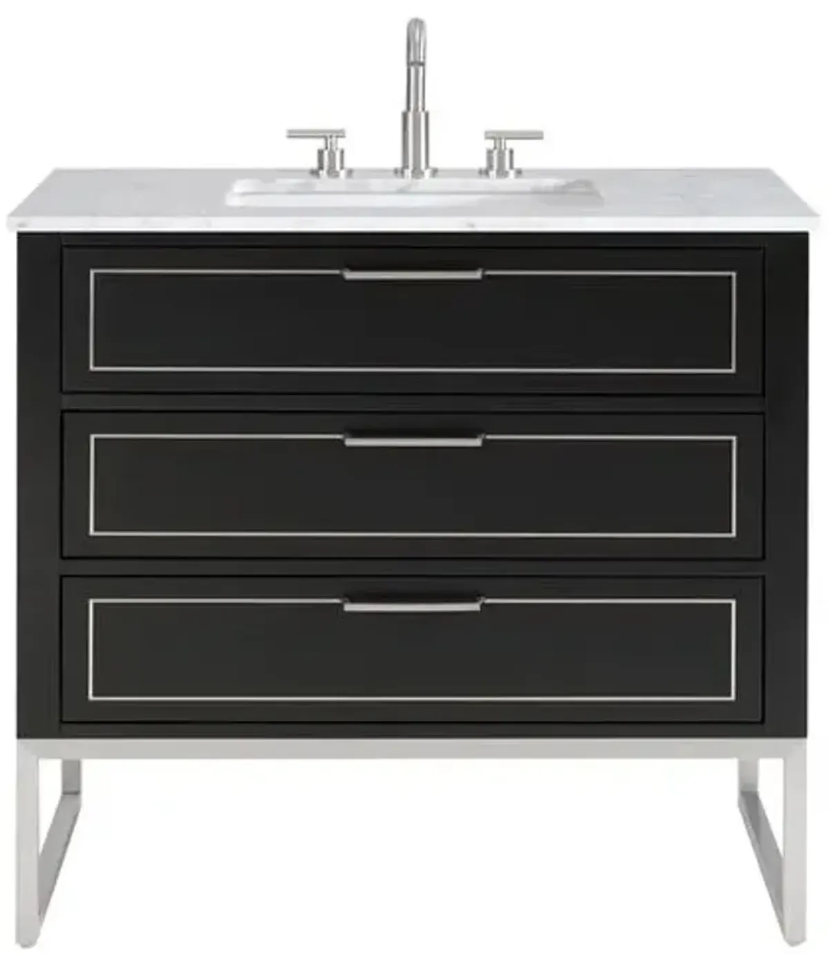 Markham 36" Single Sink Bathroom Vanity - BEMMA Design - Black