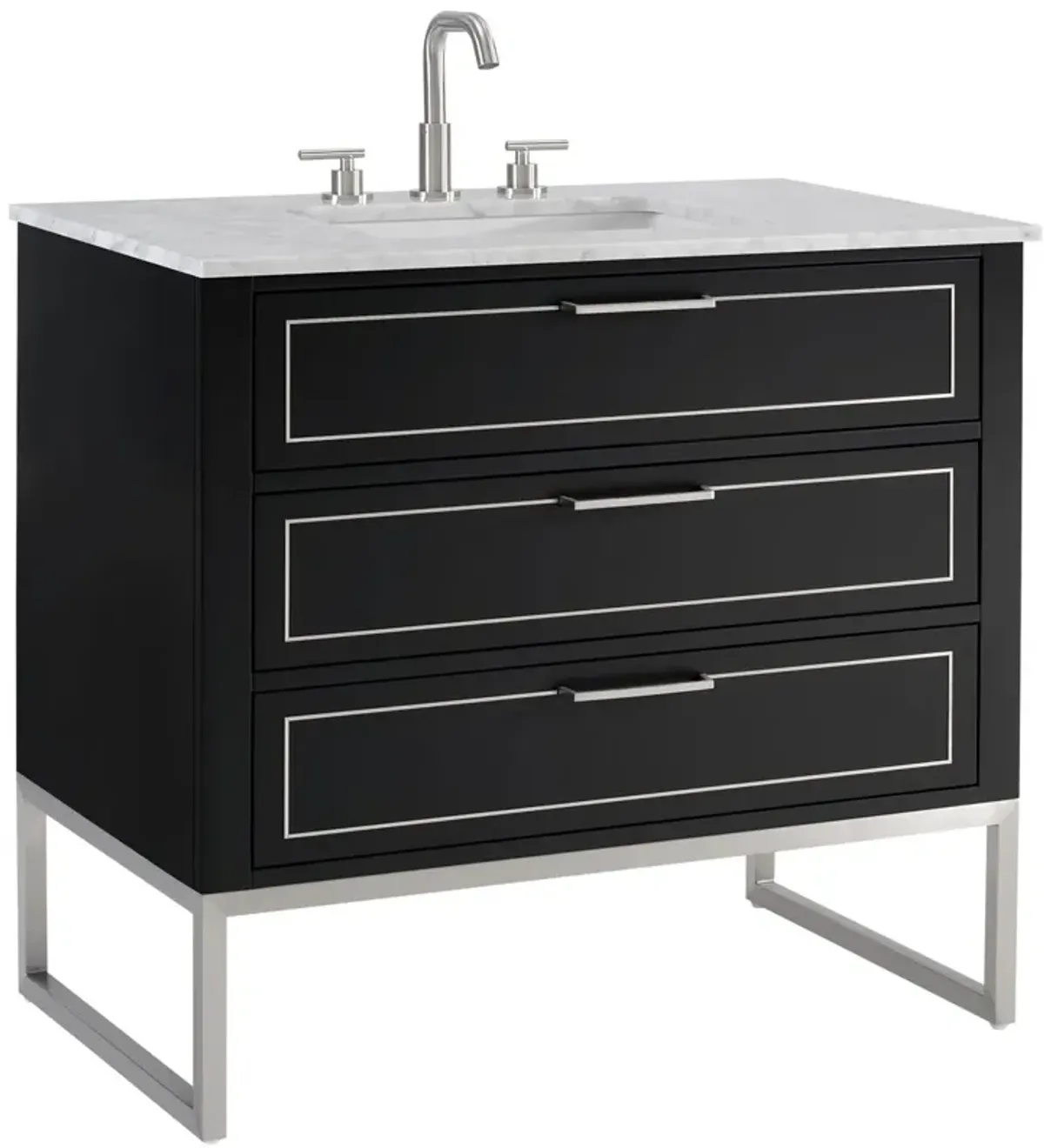 Markham 36" Single Sink Bathroom Vanity - BEMMA Design - Black