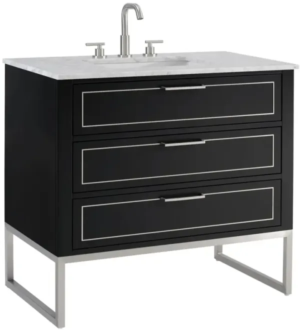 Markham 36" Single Sink Bathroom Vanity - BEMMA Design - Black