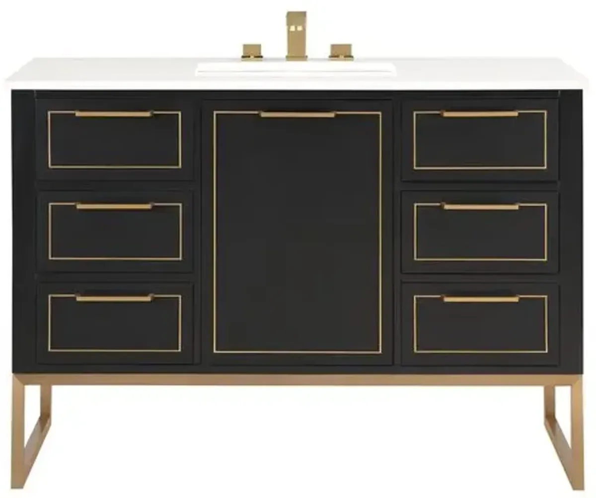 Markham 48" Single Sink Bathroom Vanity - BEMMA Design - Black