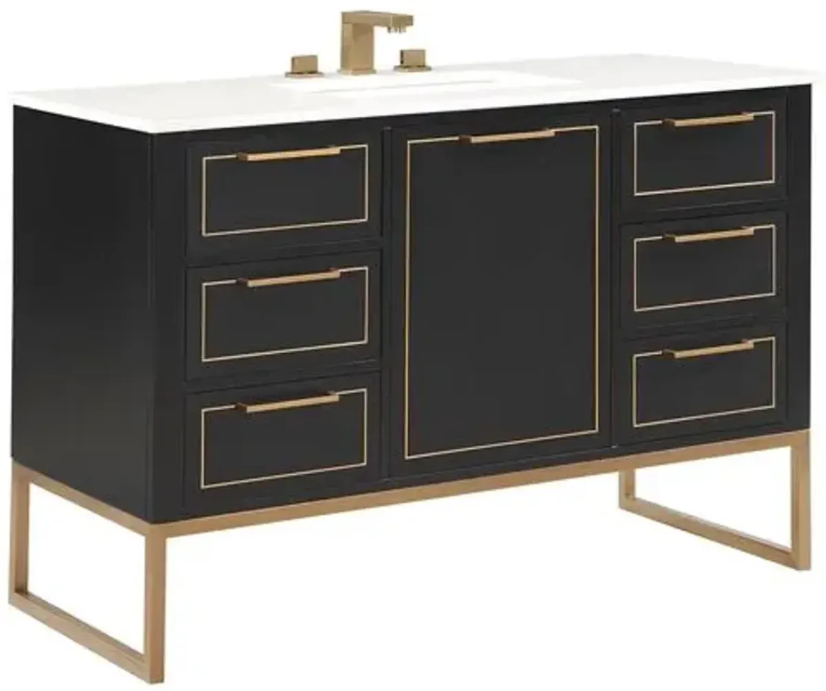 Markham 48" Single Sink Bathroom Vanity - BEMMA Design - Black
