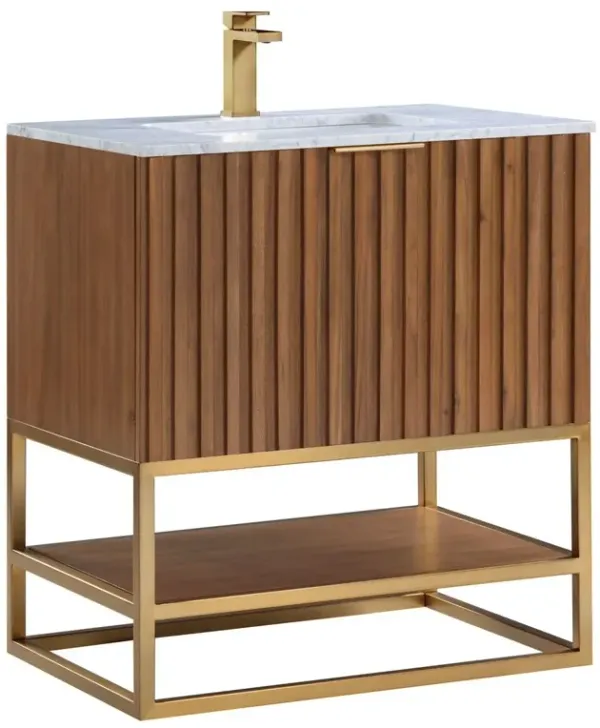 Terra 30" Single Sink Bathroom Vanity - BEMMA Design - Brown