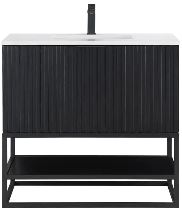 Terra 36" Single Sink Bathroom Vanity - BEMMA Design - Black