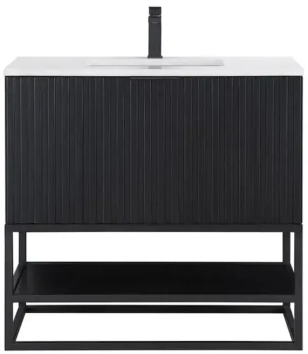 Terra 36" Single Sink Bathroom Vanity - BEMMA Design - Black