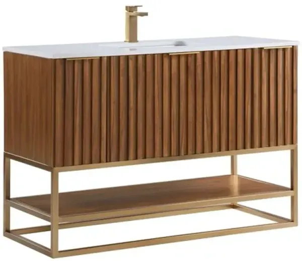 Terra 48" Single Sink Bathroom Vanity - BEMMA Design - Brown