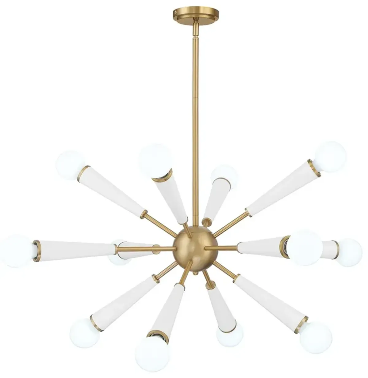 Zodiac 12-Light Chandelier - Crystorama - White