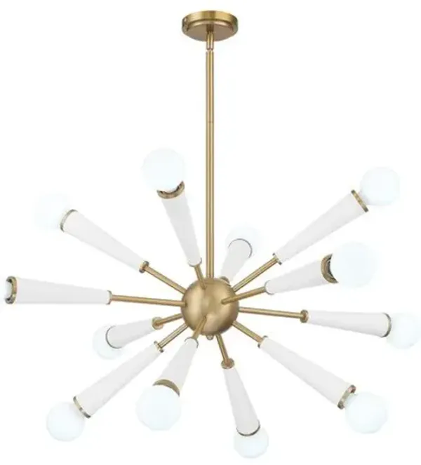 Zodiac 12-Light Chandelier - Crystorama - White