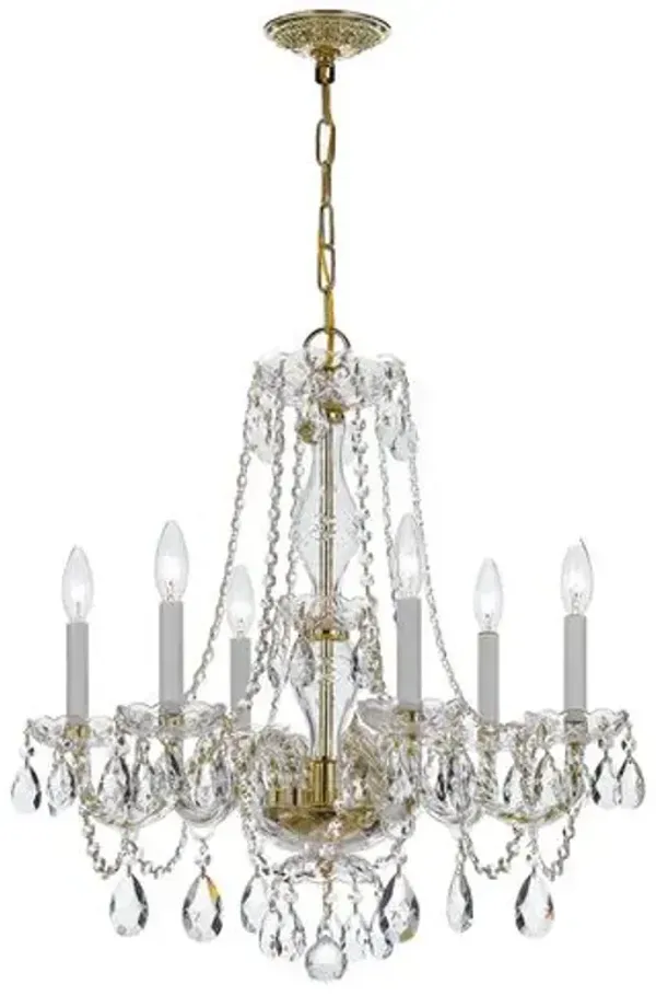 Traditional Crystal 6-Light Chandelier - Crystorama - Clear