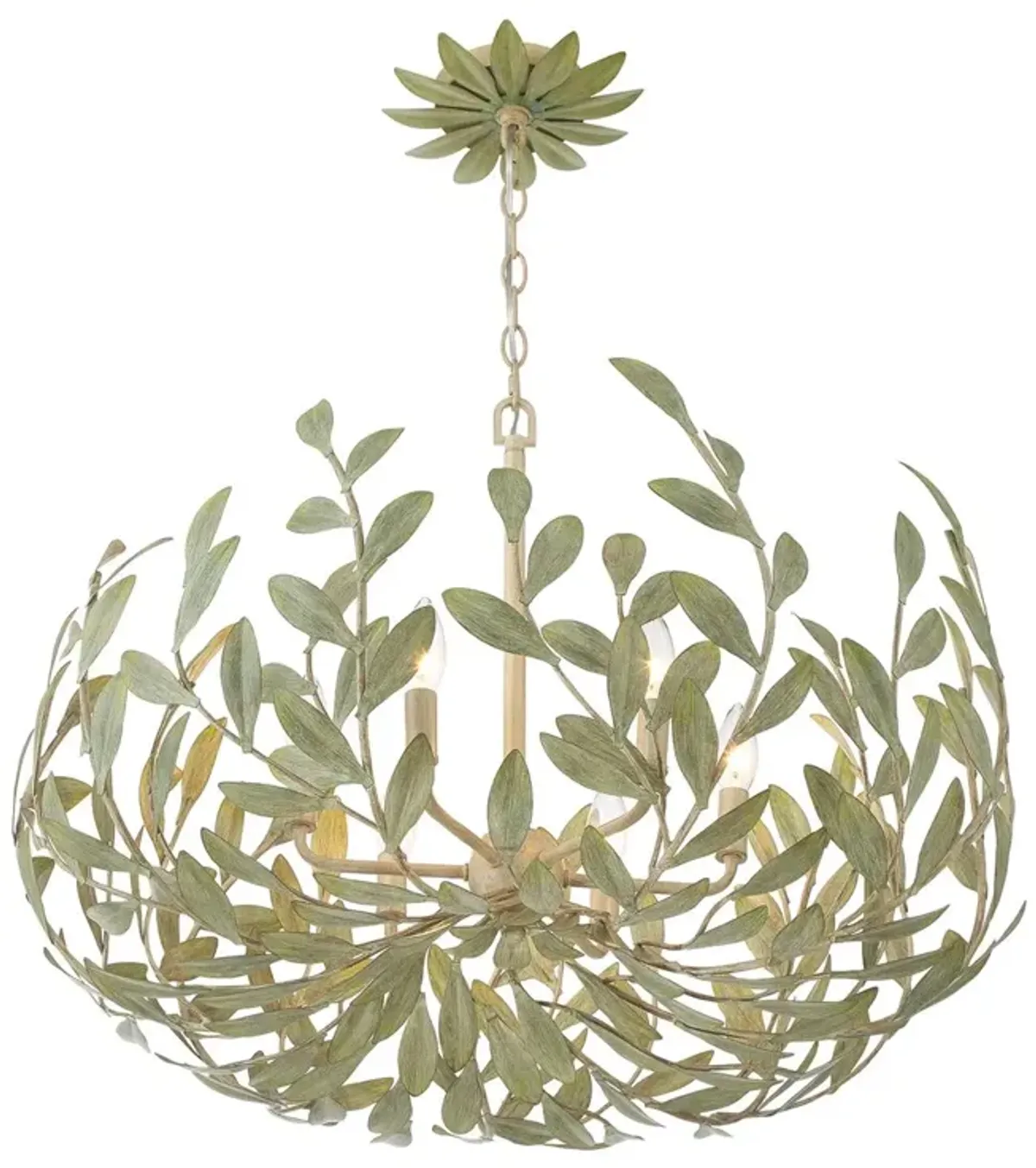 Broche 6-Light Chandelier - Crystorama - Green