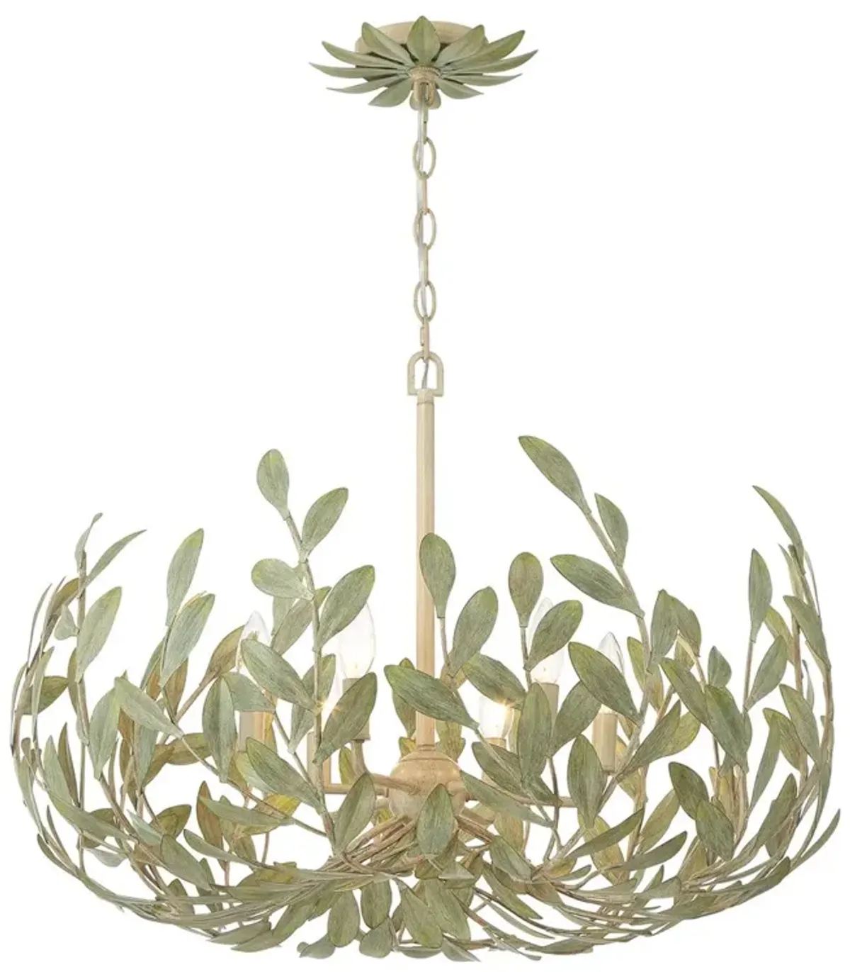 Broche 6-Light Chandelier - Crystorama - Green