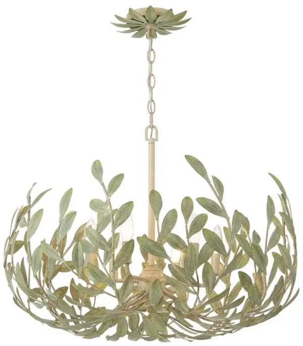 Broche 6-Light Chandelier - Crystorama - Green