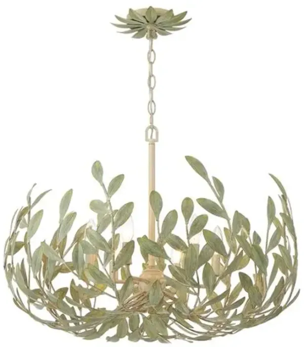 Broche 6-Light Chandelier - Crystorama - Green