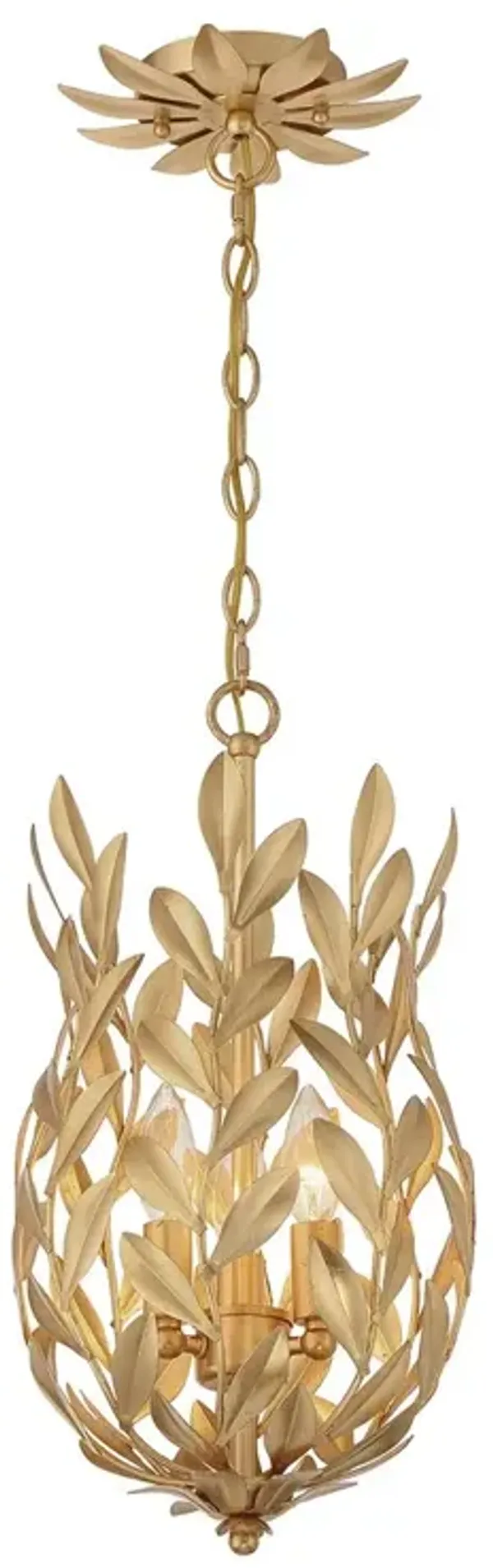 Broche 3-Light Mini Pendant - Crystorama - Gold
