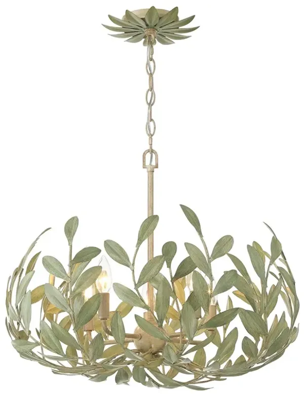 Broche 5-Light Chandelier - Champagne Green Tea - Crystorama