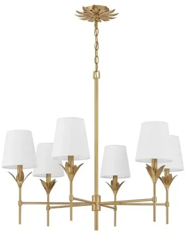 Broche 6-Light Chandelier - Crystorama - Gold