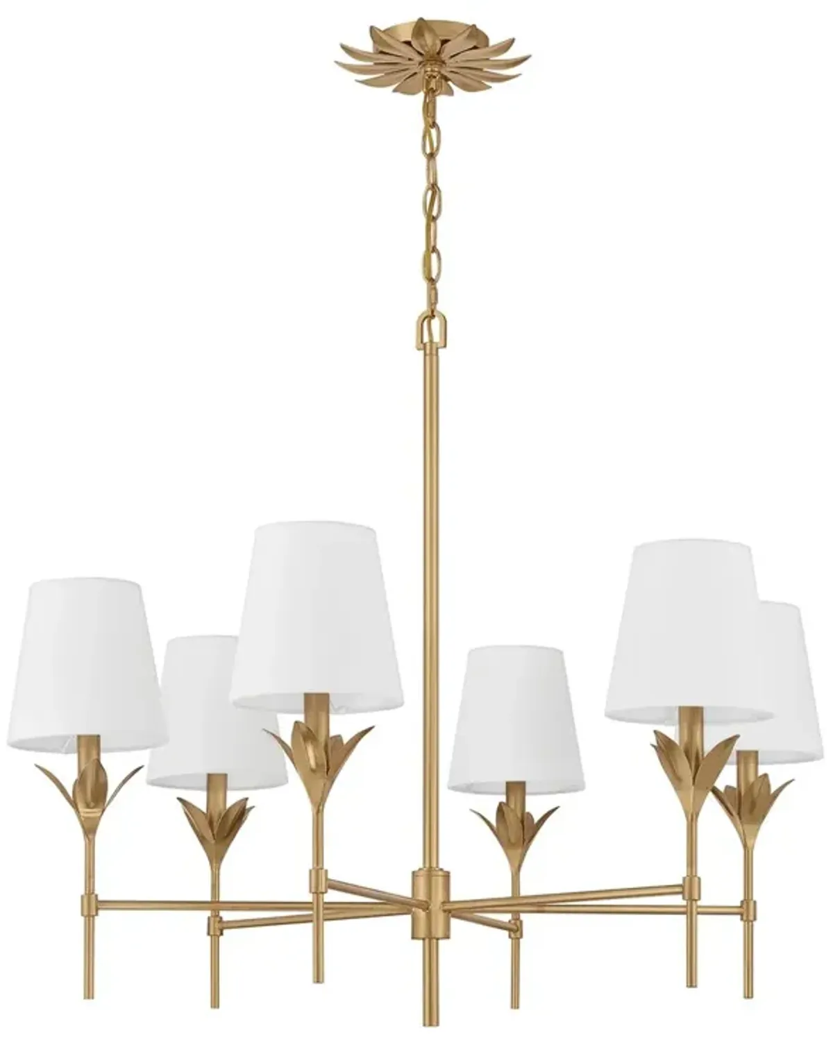 Broche 6-Light Chandelier - Crystorama - Gold