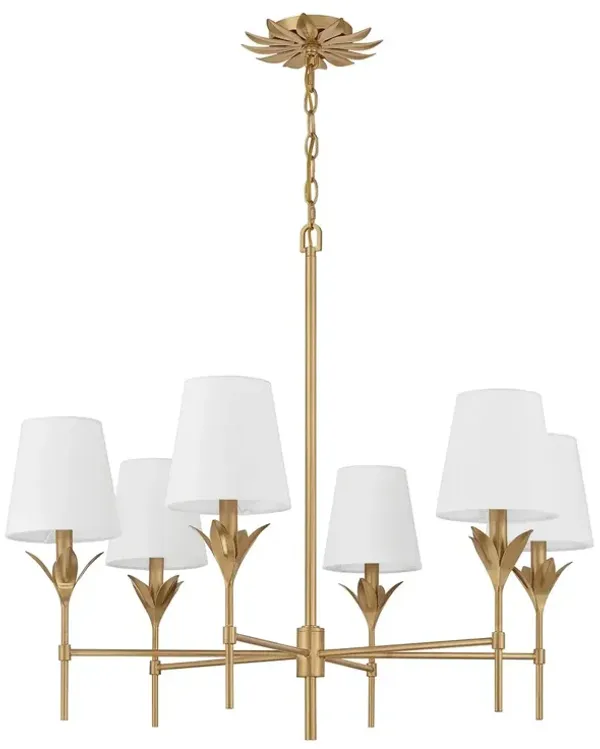 Broche 6-Light Chandelier - Crystorama - Gold
