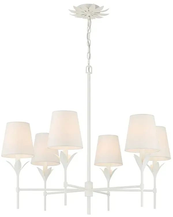 Broche 6-Light Chandelier - Crystorama - White