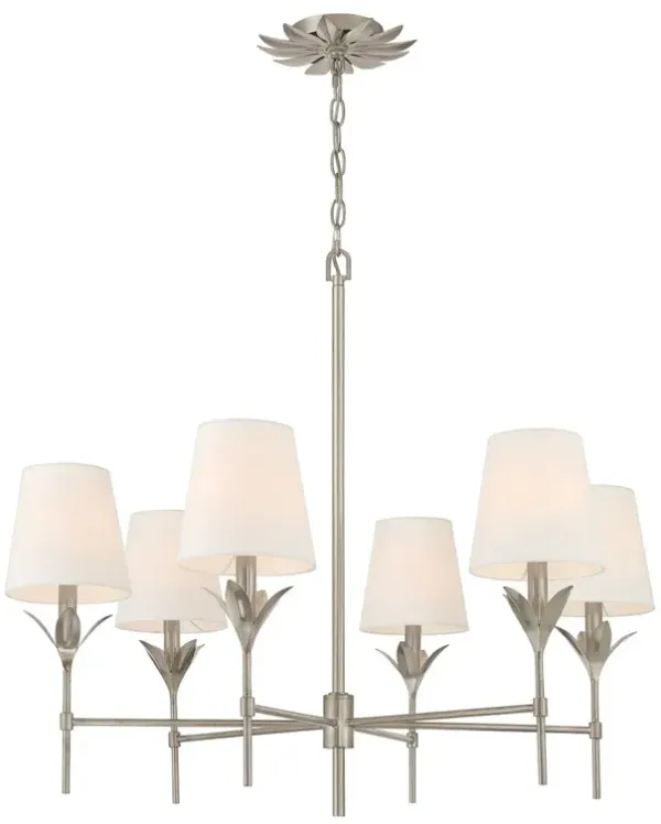 Broche 6-Light Chandelier - Crystorama - Silver