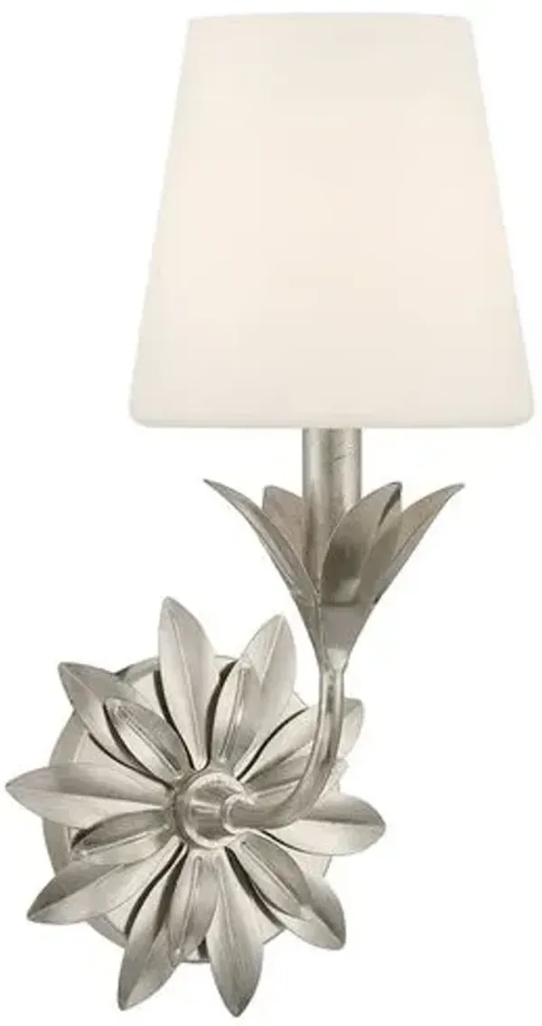 Broche 1-Light Bathroom Wall Sconce - Crystorama - Silver