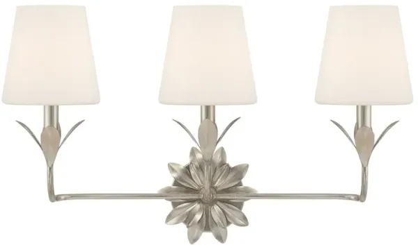 Broche 3-Light Bathroom Vanity Wall Sconce - Crystorama - Silver