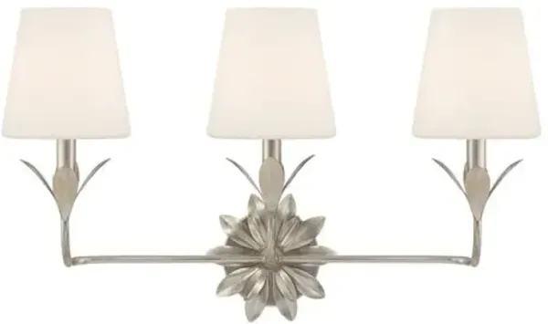 Broche 3-Light Bathroom Vanity Wall Sconce - Crystorama - Silver
