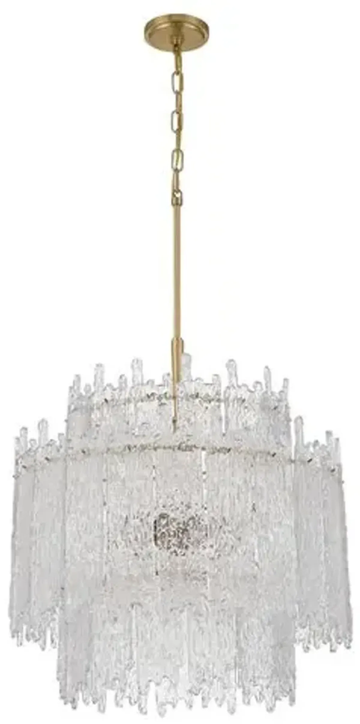 Libby Langdon Ackerly 8-Light Chandelier - Aged Brass - Crystorama - Gold