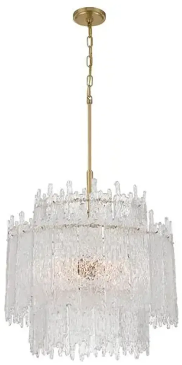 Libby Langdon Ackerly 8-Light Chandelier - Aged Brass - Crystorama - Gold