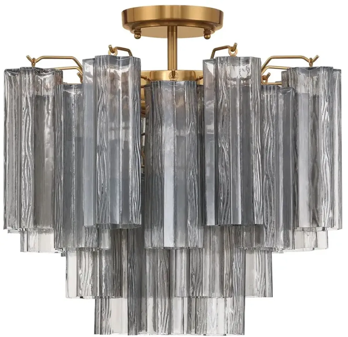 Addis 4-Light Semi Flush Mount - Crystorama - Gray