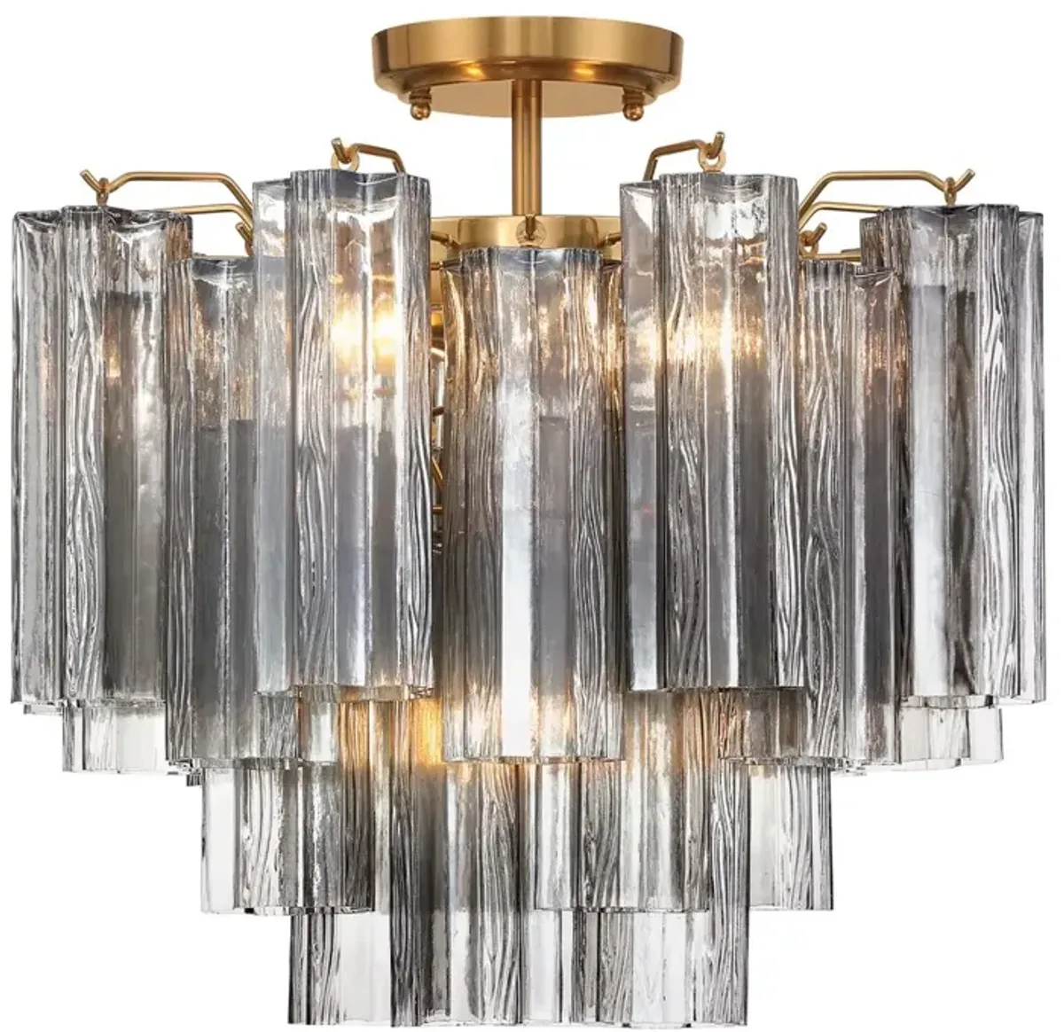 Addis 4-Light Semi Flush Mount - Crystorama - Gray