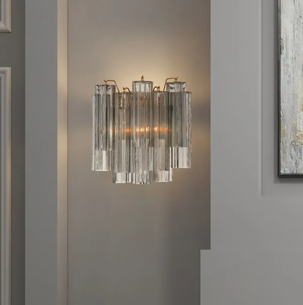 Addis 2-Light Wall Sconce - Crystorama - Gray