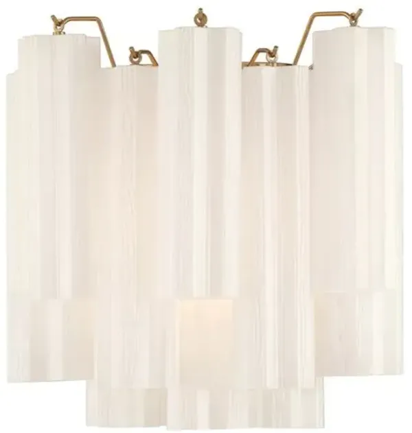 Addis 2-Light Wall Sconce - Crystorama - White