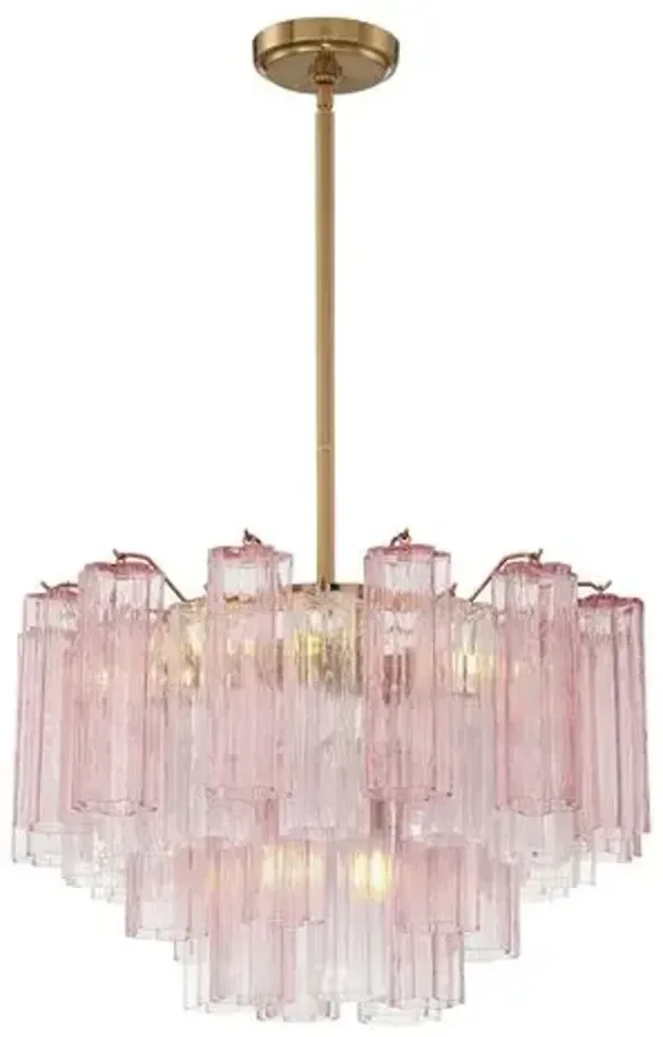 Addis 6-Light Chandelier - Crystorama - Pink