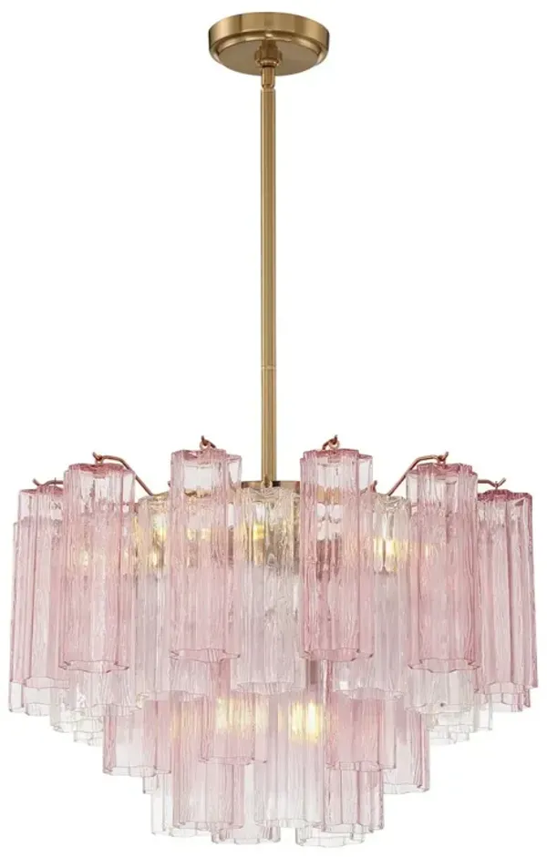 Addis 6-Light Chandelier - Crystorama - Pink