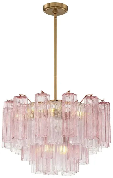 Addis 6-Light Chandelier - Crystorama - Pink