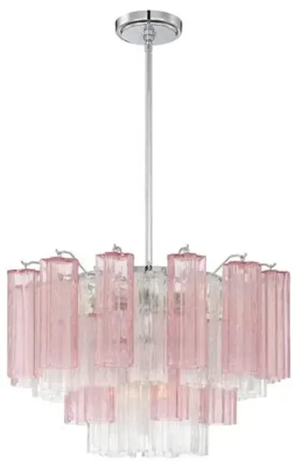 Addis 6-Light Chandelier - Crystorama - Pink