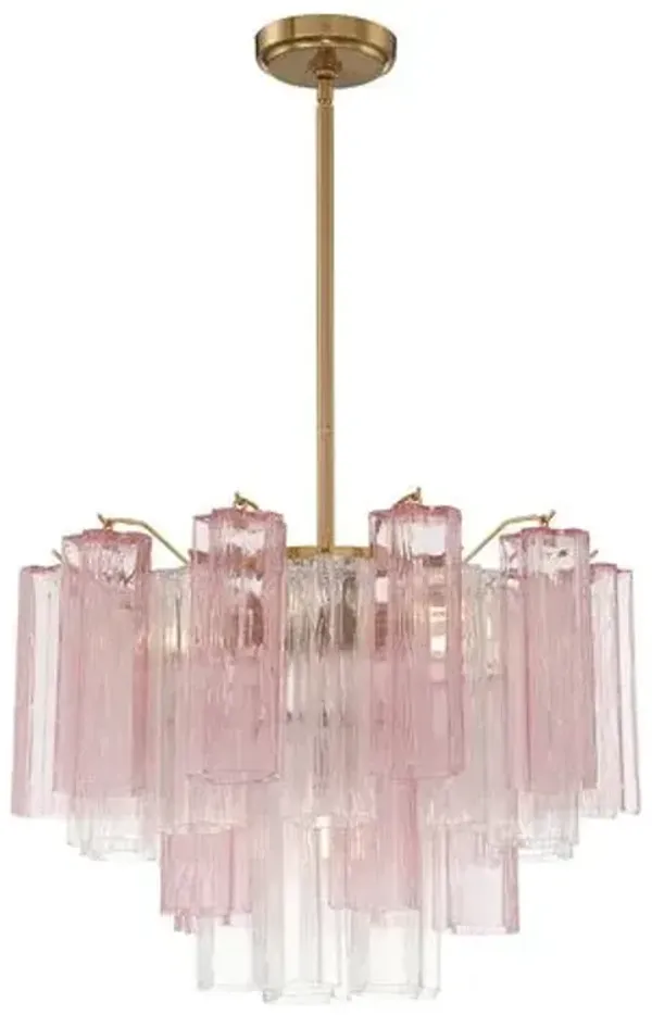 Addis 9-Light Chandelier - Crystorama - Pink