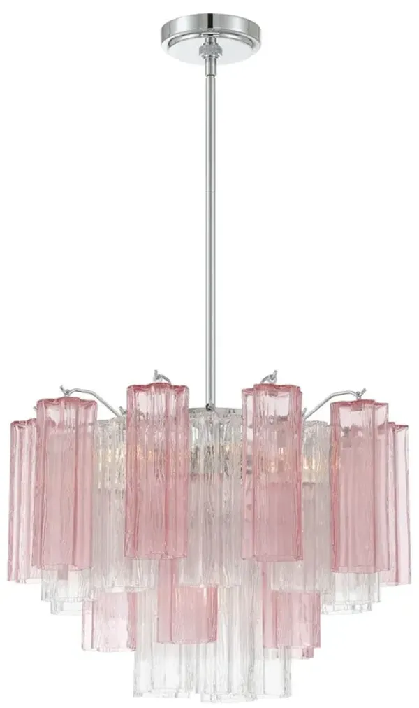 Addis 9-Light Chandelier - Crystorama - Pink