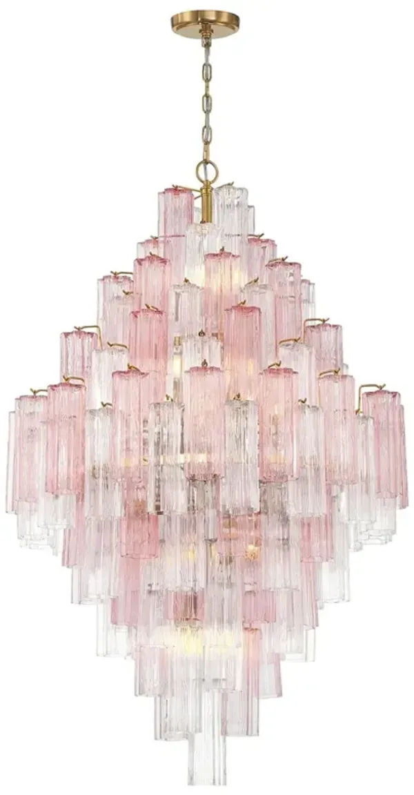 Addis 20-Light Chandelier - Crystorama - Pink