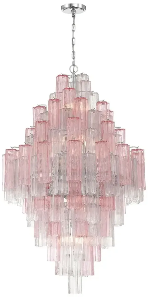 Addis 20-Light Chandelier - Crystorama - Pink
