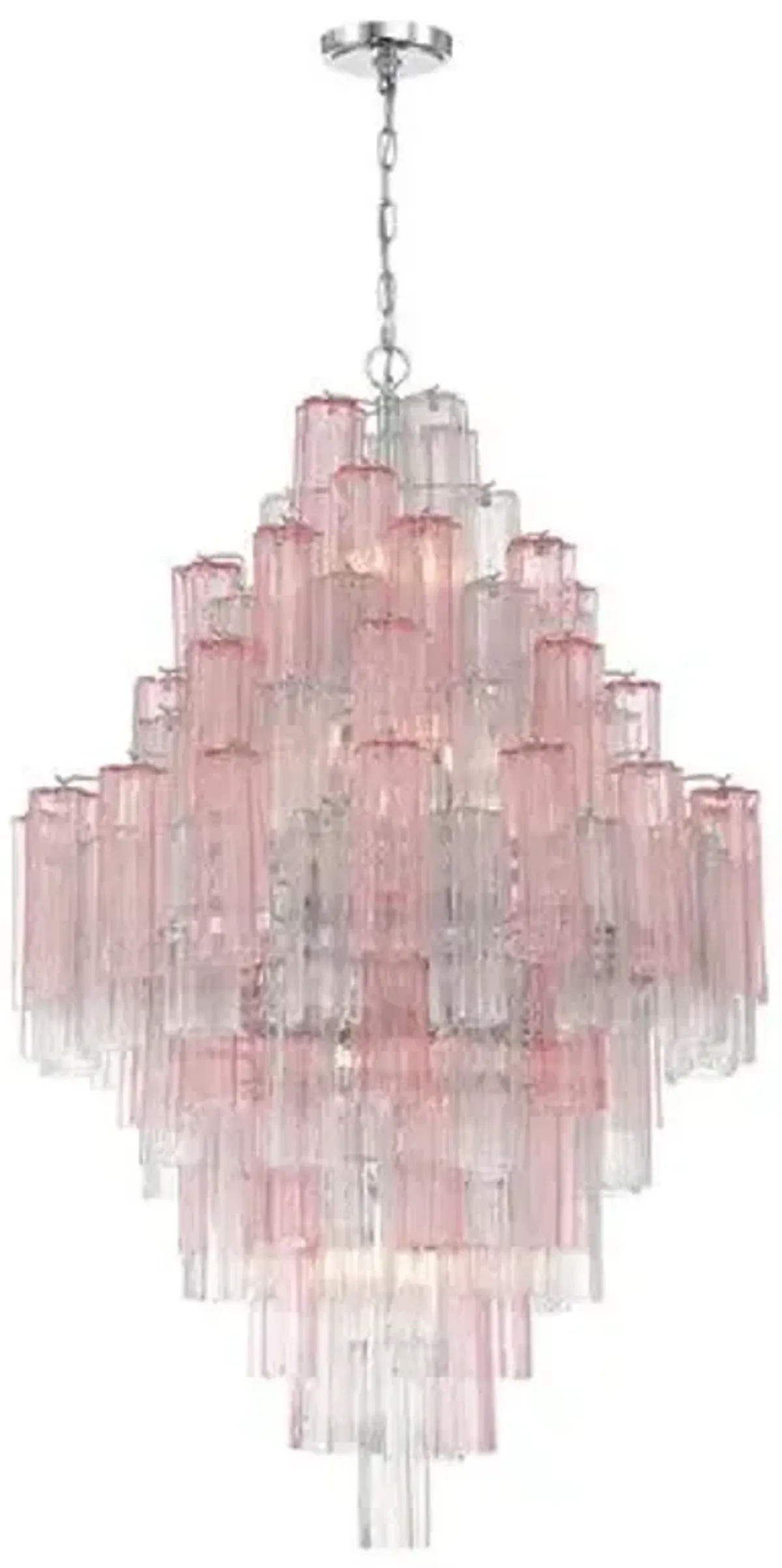Addis 20-Light Chandelier - Crystorama - Pink