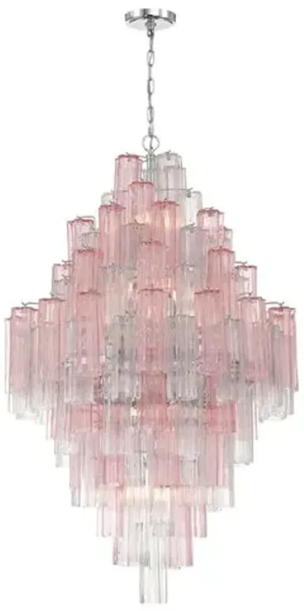 Addis 20-Light Chandelier - Crystorama - Pink